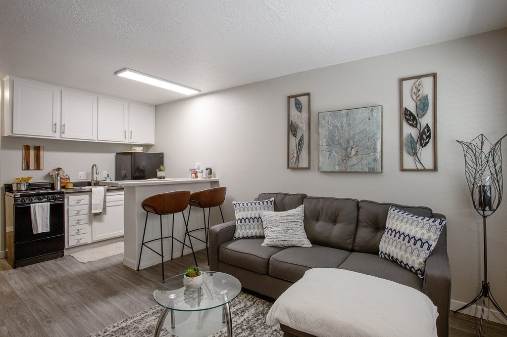 Living Room Kitcehn at Encanto Lofts in Albuquerque New Mexico
